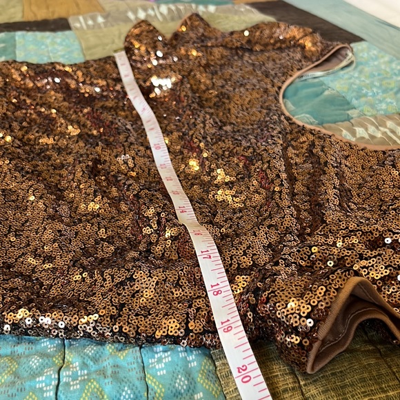 Forever 21+ Bronze Sequin Peplum Top - Picture 8 of 12